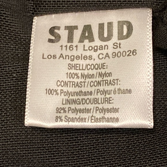 NWT Staud Black Sequin & Vegan Leather Cut Out Mini Dress - Sz XL - Picture 11 of 12